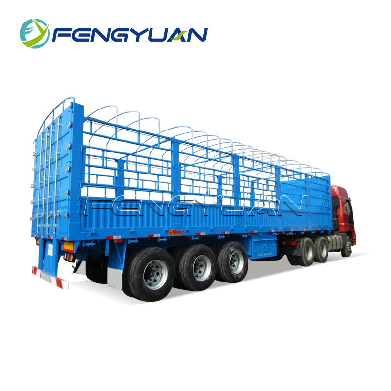 animal transport fence semi trailer