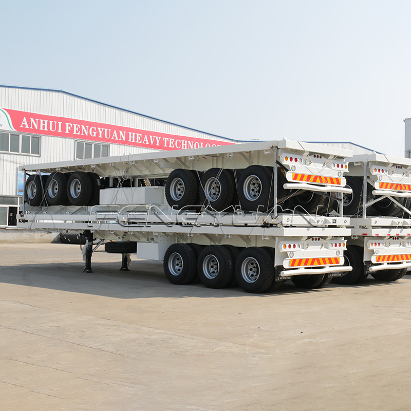 logistics flatbed semi trailer